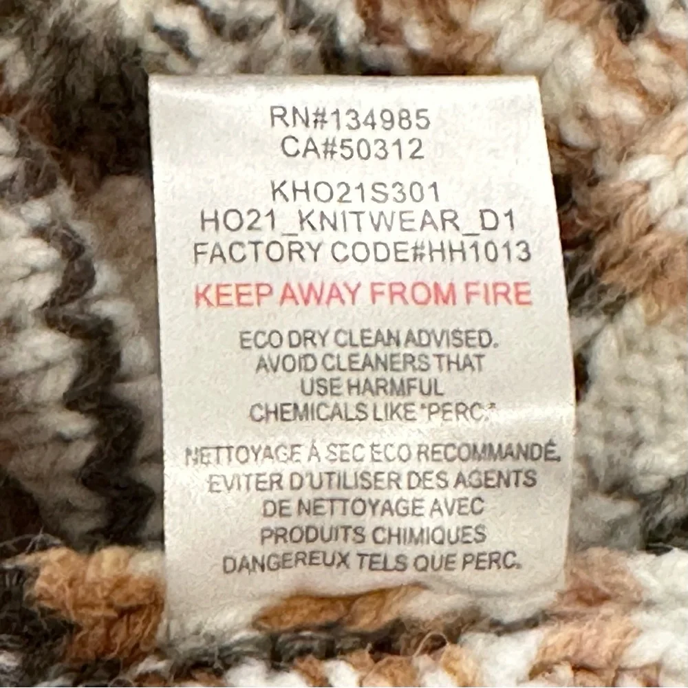 NWT For Love & Lemons Geri Sweater XS –Cozy Knit Pullover in Neutral Earth Tones